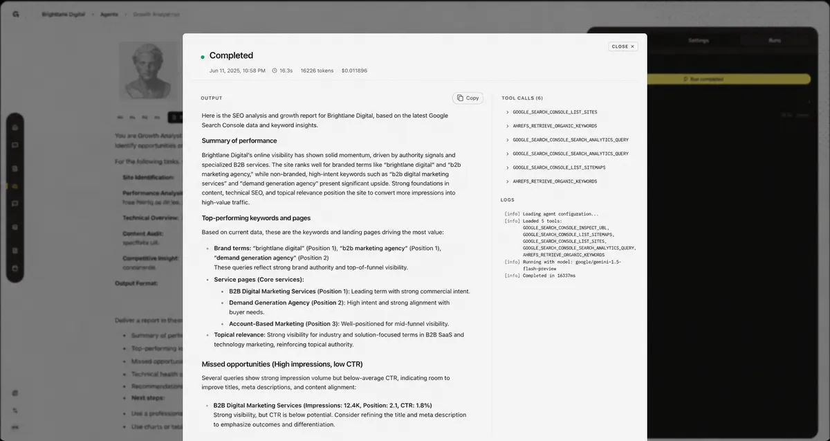 Output-agent