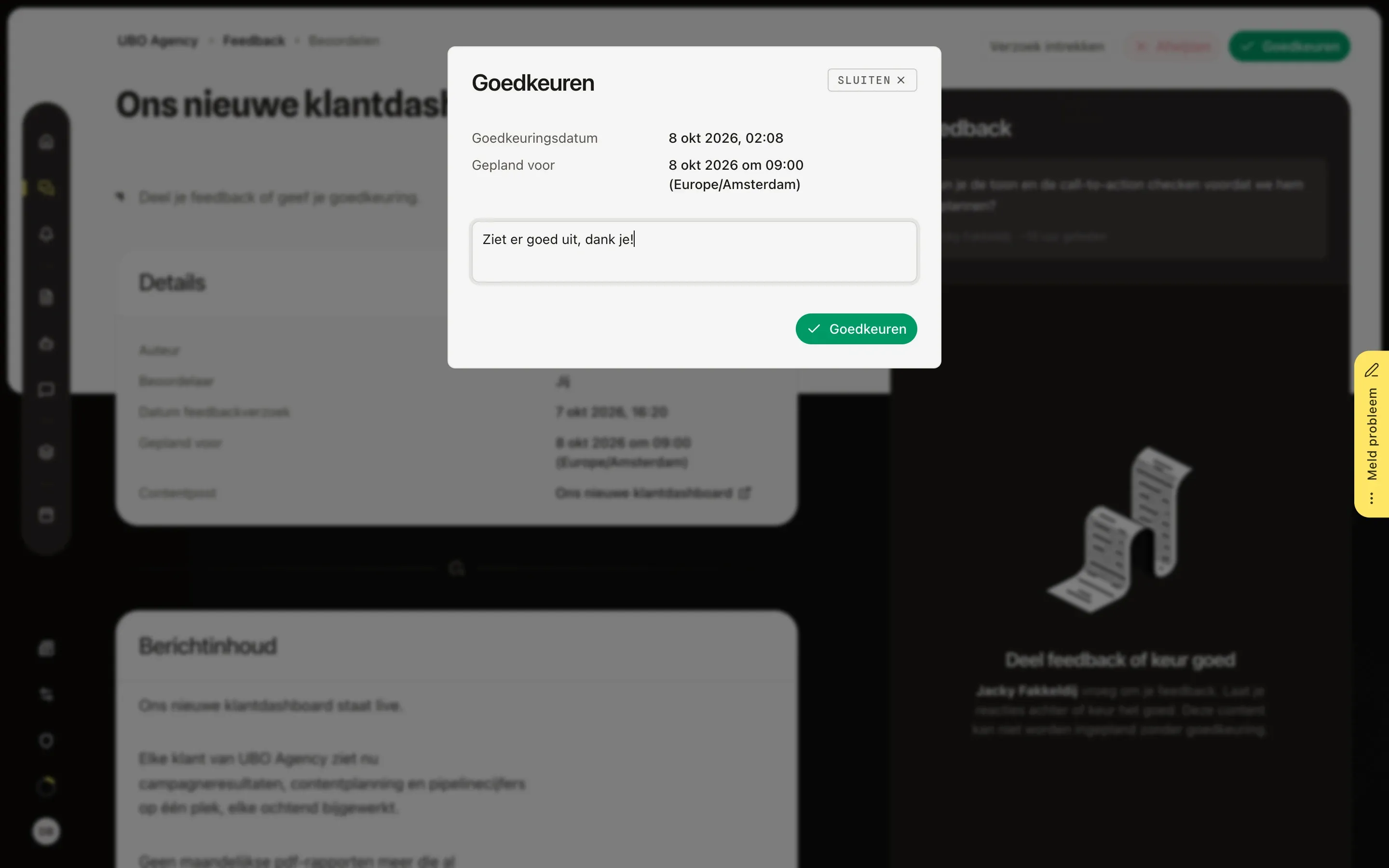 Keur goed of vraag om wijzigingen – Feedback en goedkeuringen beoordelen