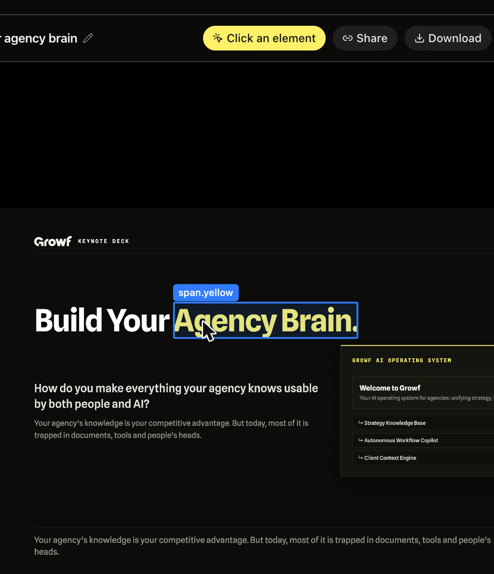 Design mode · Select an element