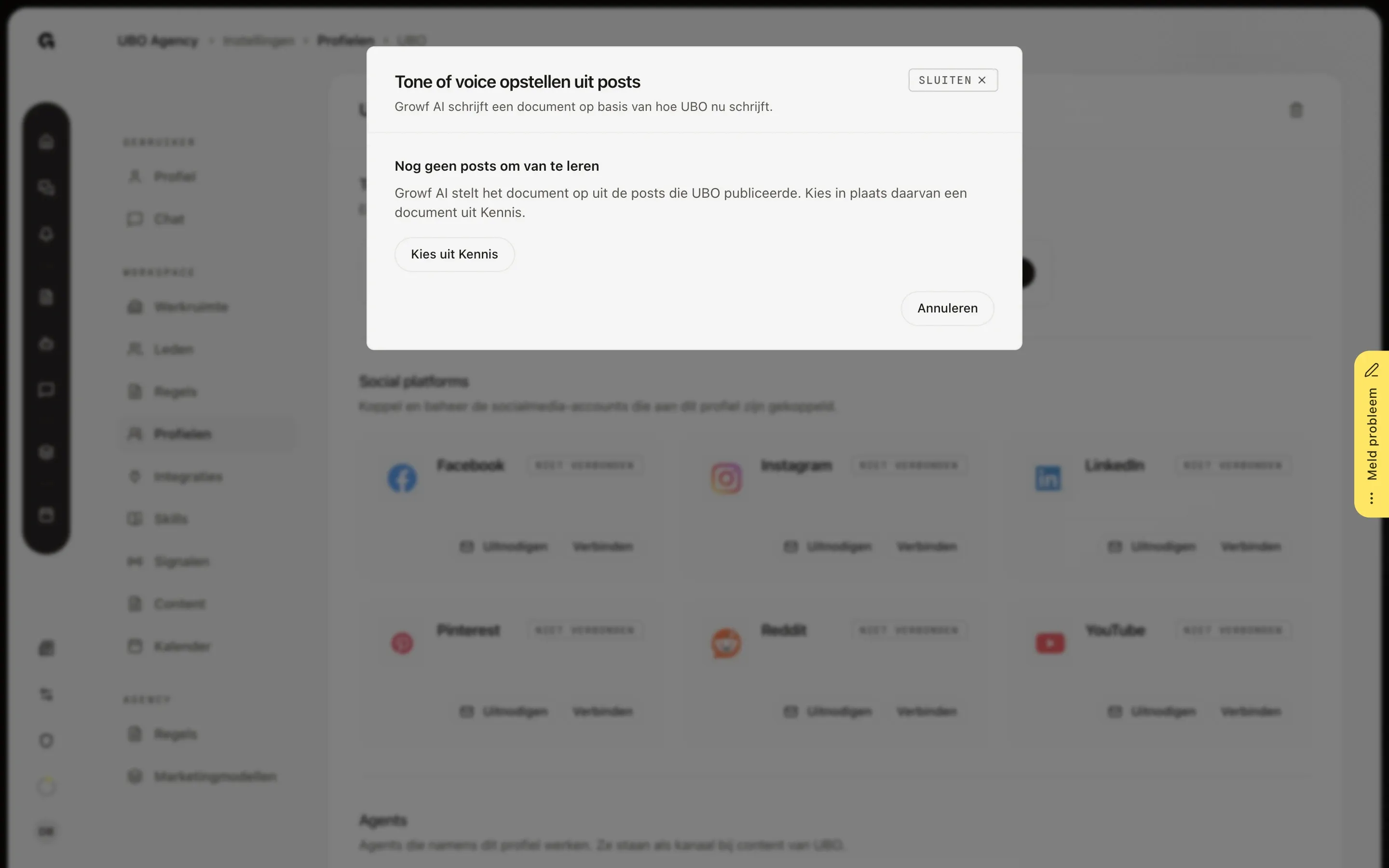 Stel hem op uit de posts van het profiel – Geef een profiel een eigen tone of voice